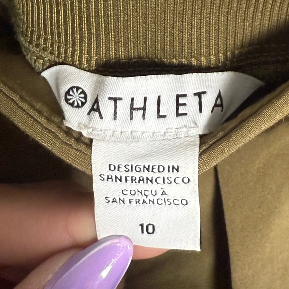 Athleta Women's Olive Track Pants - Picture 3 of 3